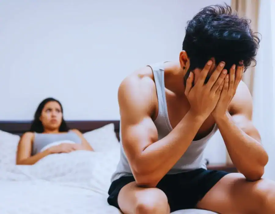 Image of upset man in need of erectile dysfunction treatment Basildon